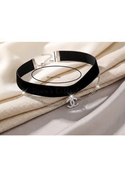 Gotik Siyah Kadife Kolye. Kadife Choker Kolye Ayarlanabilir Zincir. Zirkon Taş Detaylı fırsatları