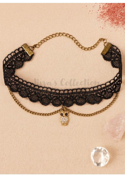 Gotik Siyah Dantel Kolye. Dantel Choker Kolye Ayarlanabilir Zincir. Zirkon Taş detaylı fiyatları