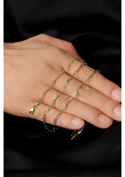 14 Ayar Altın Ataç Zincir Erkek Kolye 2.30 mm fırsatları