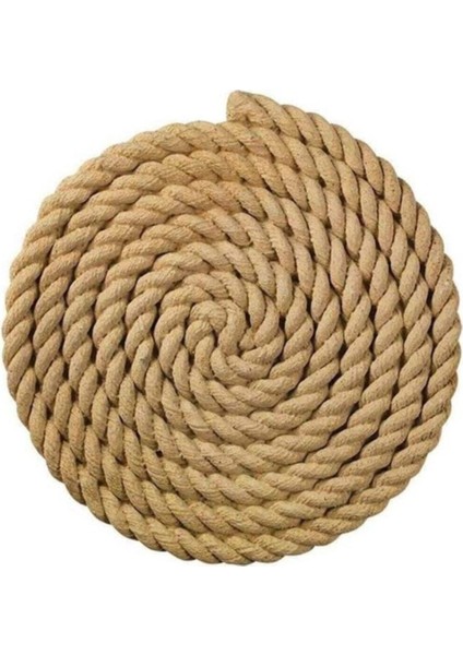 6 mm 1.kalite 30 Metre Jüt Halat Ip Dekoratif Hasır Ip Kendir