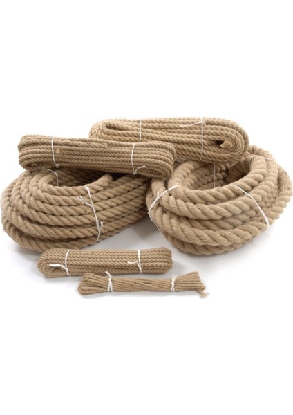 6 mm 1.kalite 30 Metre Jüt Halat Ip Dekoratif Hasır Ip Kendir modelleri
