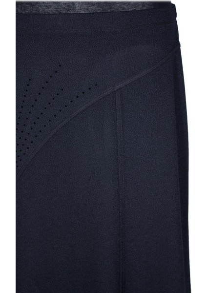 Hesna Kadın Nida Kışlık Büyük Beden Taşlı Astarsız Lastikli Lacivert Etek fiyatları