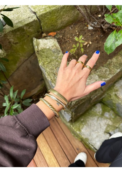 Altın Kaplama Kelepçe Bilezik Set modelleri