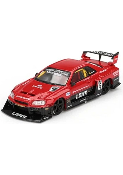 Nessiworld Gt 1/64 Nissan LB-ER34 Super Silhouette Skylıne Red/black