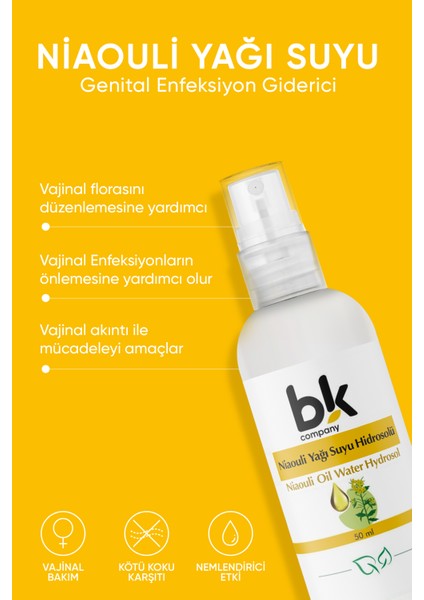 Niaouli Yağı Suyu İçeren Genital Koku Giderici Sprey 50 ml – Doğal ve Ferahlatıcı İntim Bakım modelleri