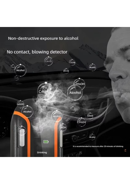 Yeni Otomatik Alkol Test Cihazı Profesyonel Nefes Alkol Test Cihazı Şarj Edilebilir Breathalyzer Alkol Test Ses Yayınları (Yurt Dışından) fırsatları