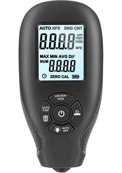 Coation Kalınlık Göstergesi 0 05-2mm Boya Film Kalınlık Test Cihazı Araç Kaplama Ölçüm Araçları Otomotiv Boya Ölçer Siyah (Yurt Dışından)