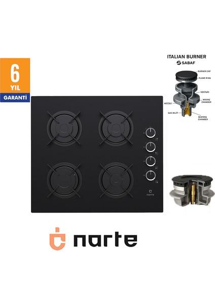 CG20060B, Siyah Renk, Cam Ankastre Ocak modelleri