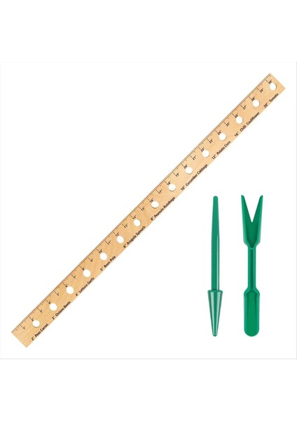 30 Inç Ahşap Bitki Cetveli Delikli Katlanabilir Tohum Ekim Cetveli Taşınabilir Bahçe Cetveli Nakli Maşa (Yurt Dışından)