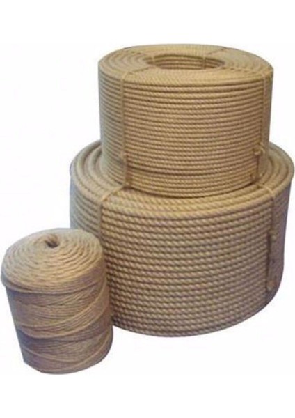 3 mm 10 Metre Jüt Halat Ip Dekoratif Hasır Ip Kendir