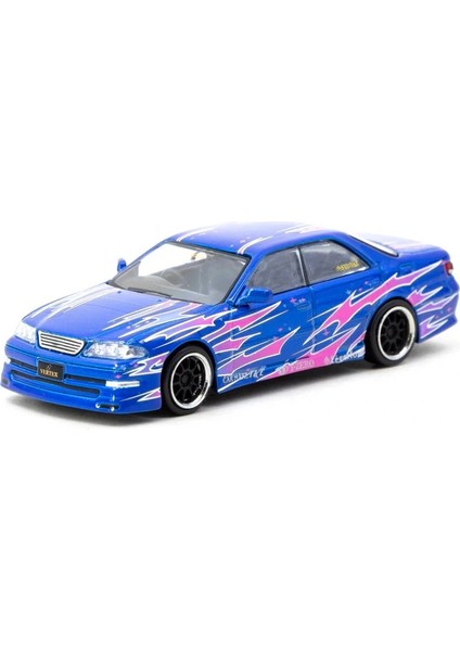 Tarmac Works 1/64 Vertex Toyota Mark Iı JZX100 Blue Metallic