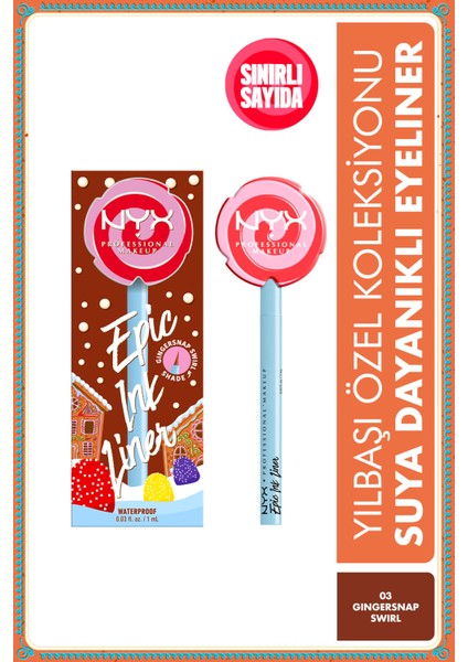 Holiday Özel Koleksiyonu Candy Swirl Eyeliner – Gingersnap Swirl