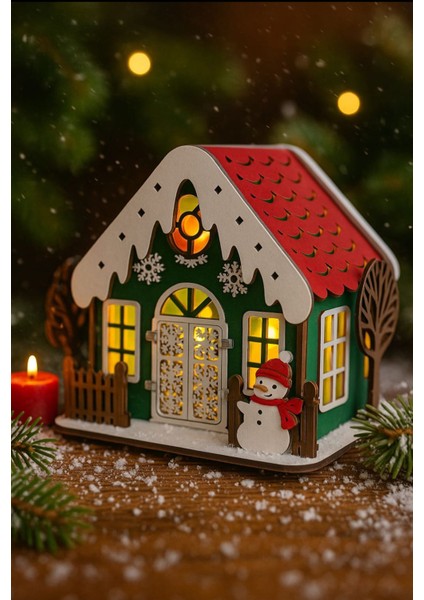 ,yılbaşı Dekoru, 3mm Mdf, Kırmızı,beyaz,yeşil ve Kahverengi Tonları Ilesüslenmiştir. fiyatları