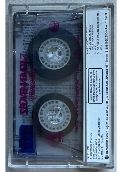 Joan Baez Recently Kaset (Orijinal Dönem Baskı Kaset) fiyatları