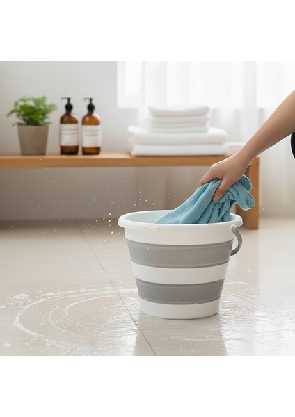 Katlanabilir Silikon Kova 12 Litre - Yer Tasarruflu, Taşınabilir, Çok Amaçlı Su Kovası - Kamp, Oto, Ev, Temizlik Kovası fiyatları