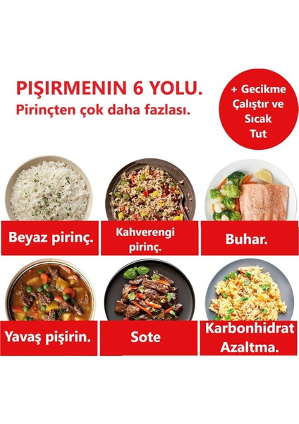 Hızlı Pilav Pişirici ve Buharlı Pişirici - Otomatik, Buharlı Pişirici, Sote ve Kızartma Makinesi, 20 Porsiyon Kapasiteli, 2.8l fiyatları