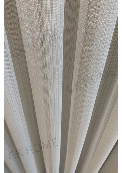 Çizgili Mat 600 Kar Düz Tül Perde, Kanada Tül ,kırışmayan Tül , Ütü Istemeyen Tül Sık Pile 1/6