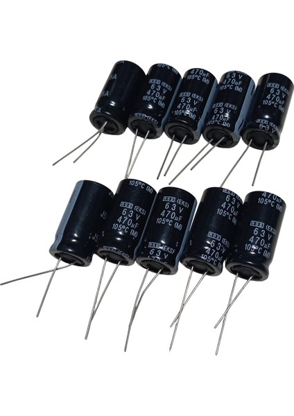 10 Adet 470UF 63V Elektrolitik Kondansatör 13X25MM