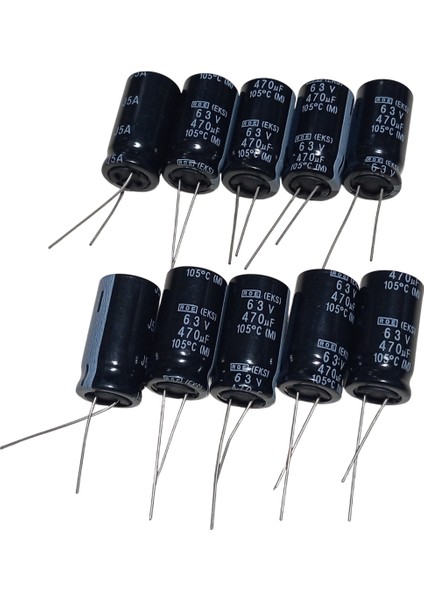 10 Adet 470UF 63V Elektrolitik Kondansatör 13X25MM modelleri