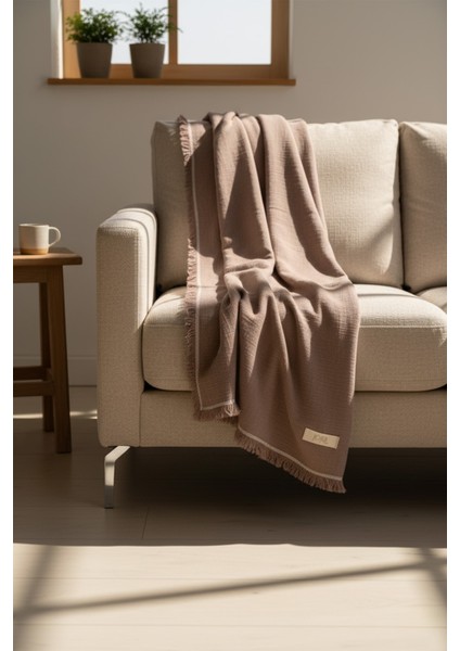 Odin Throw Koltuk Şalı Tv Battaniyesi 130X170 Toprak