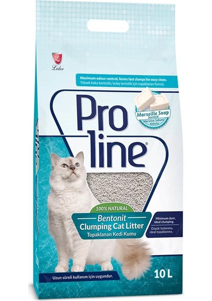 Pro Line Marsilya Sabunu Kokulu Bentonit Kedi Kumu 10 LT fiyatları