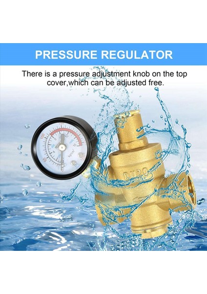 2x Su Basıncı Regülatörü 3/4in Gösterge Ayarlanabilir Su Basıncı Azalma Valfi Su Basıncı Regülatörü DN20 (Yurt Dışından) fırsatları