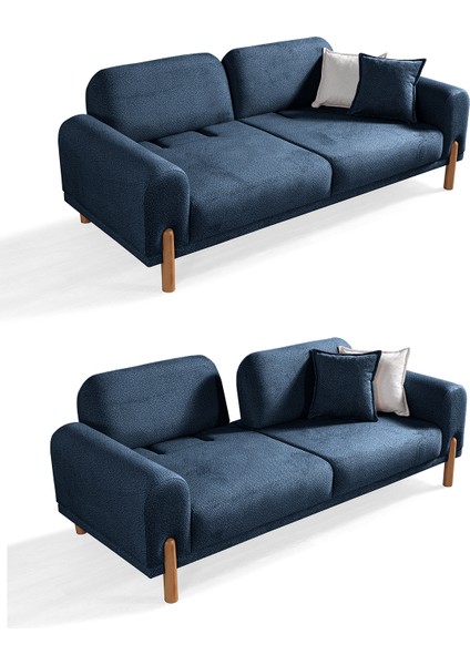 Class Bohem Koltuk Takımı 3+1 Lacivert modelleri