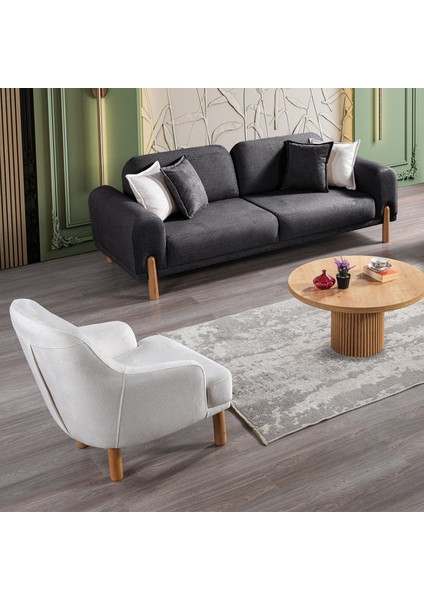 Class Bohem Koltuk Takımı 3+1 Antrasit
