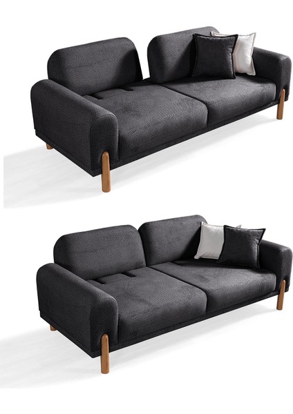 Class Bohem Koltuk Takımı 3+1 Antrasit