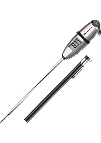 Thermpro TP02S 5 Saniyede Anında Okuma Mutfak Termometresi Dijital Gıda Termometreleri Uzun Problu Et Barbekü Gıda Sıvıları