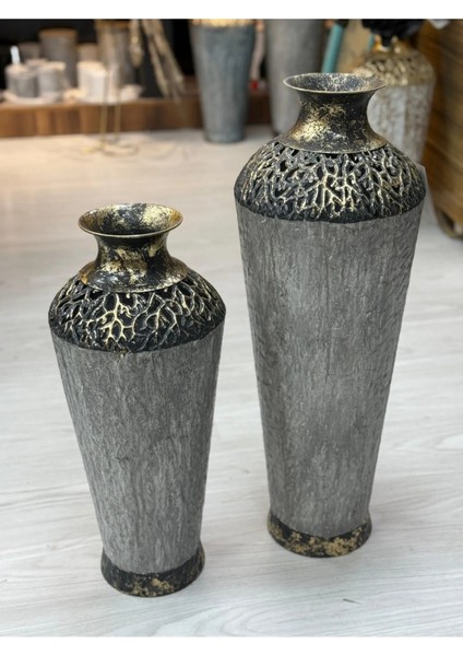 2'li Orvelle Telkari Vazo 65-55 cm