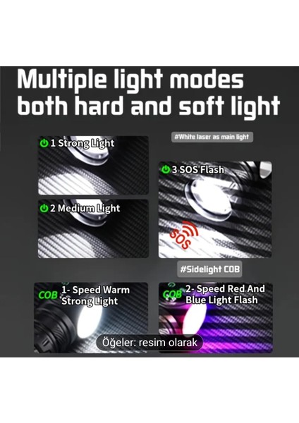 Çok Amaçlı Şarj Edilebilir El Feneri Zarif Kutulu Güçlü Işık indirimleri