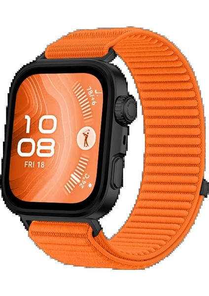 CPT83 Huawei Fit 4 Braid Kordon - Turuncu