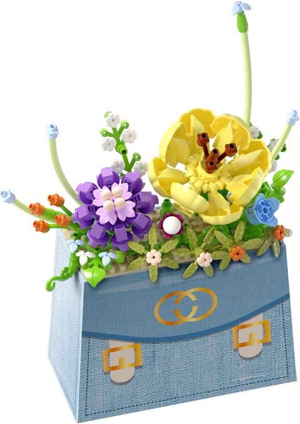 Bloom Boutique Çiçek Çanta Mini Blok Yapım Seti 223 Parça – Yetişkin ve Çocuk Dıy Dekorasyon modelleri