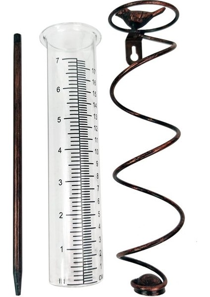 Kapasite Cam Spiral Yağmur Göstergesi Dökme Demir Kuş Asma Yağmur Göstergesi Metal Çerçeveli Bahçe Yağmur Suyu Ölçer (Yurt Dışından) fiyatları