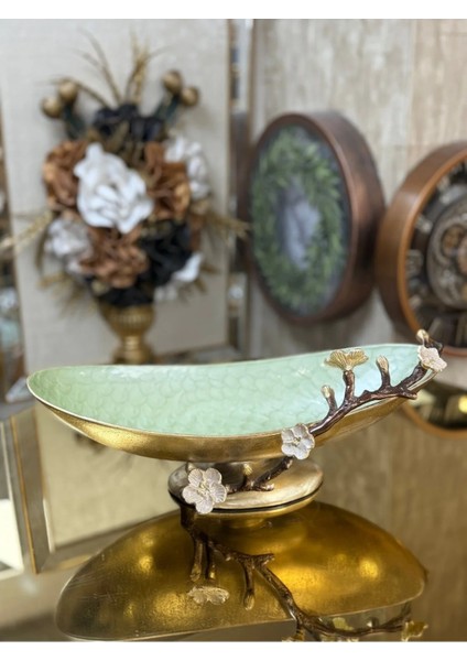 Pirinç Çiçekli Dekoratif Gondol