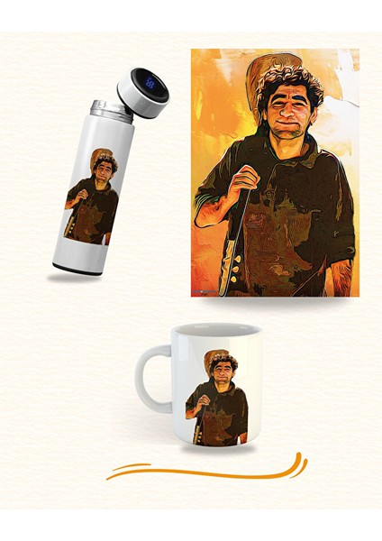 Ciwan Haco Tasarımlı Kupa Termos ve Poster Seti (1 Kupa 1 Poster 1 Termos)