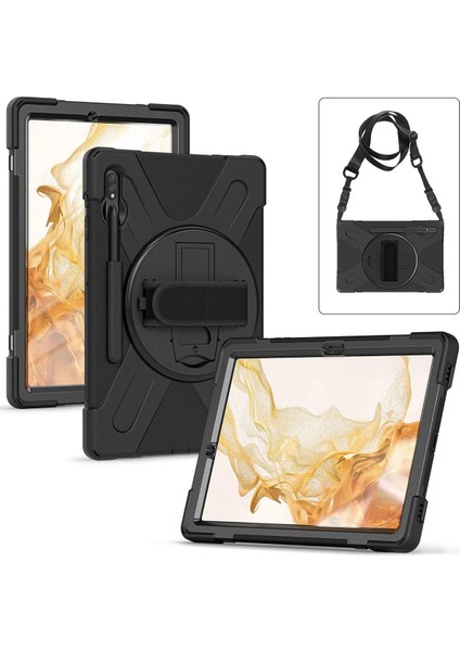 CPT83 Samsung Galaxy T737 Tab S7 Fe 12.4 Kılıf Amazing Tablet Kapak - Siyah