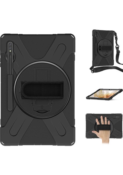 CPT83 Samsung Galaxy T737 Tab S7 Fe 12.4 Kılıf Amazing Tablet Kapak - Siyah modelleri