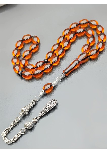 9X11MM Günlük Çekime Uygubn Ateş Kehribar Tesbih