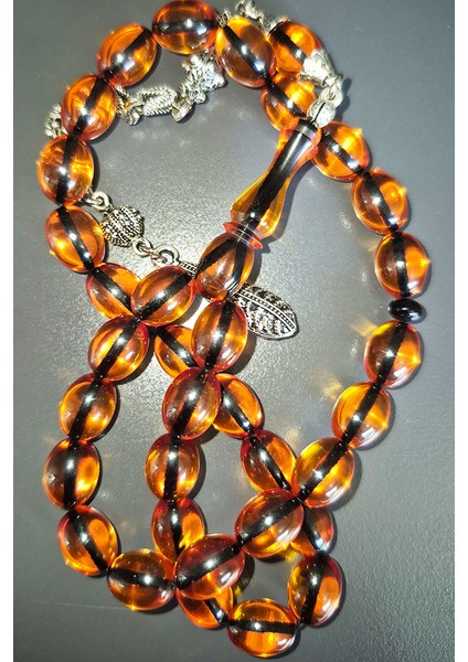 9X11MM Günlük Çekime Uygubn Ateş Kehribar Tesbih fiyatları