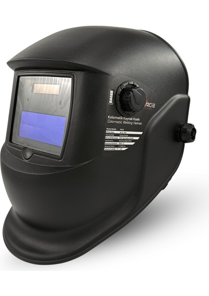 MERDE Otomatik Kararan Colormatik Kaynak Maskesi – Ayarlanabilir Kararma Seviyesi, Geniş Görüş, Profesyonel TIG MIG MMA Uyumlu Maske