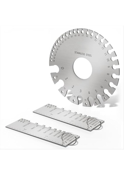 Tel Gösterge Ölçüm Aracı ve Gauge Kalınlık Aracı Paslanmaz Çelik Metal Saçları Kaynak Malzeme Kalınlığı Gösterge Çift Taraflı (Yurt Dışından)