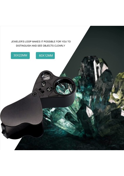 2pcs 30X 60X Işıklı Kuyumcular Loupe Büyüteç Katlanabilir Mücevher Büyüteç Parlak LED Aydınlatma ile Büyüteç (Yurt Dışından) fırsatları