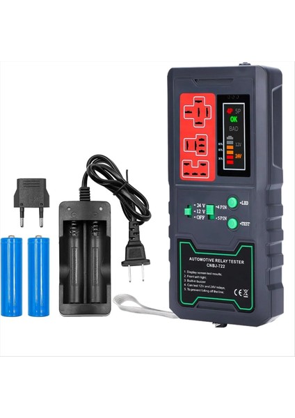 24V 12V Pil Test Cihazı Röle Analizör Alternatör Damalı Araç Kranma Şarj Sistemi Teşhis Aracı Arabalar Için (Yurt Dışından)