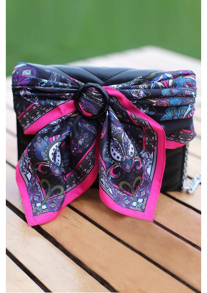 Desenli Fular Fuşya fiyatları