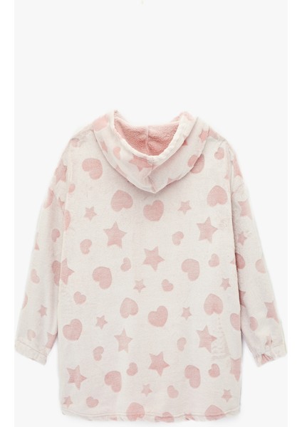 Kapüşonlu Uzun Kollu Cepli Oversize Peluş Sabahlık fiyatları