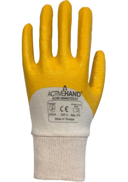 Ac-06 Nanotech Koruyucu Dayanıklı Profesyonel Iş Eldiveni 12'li