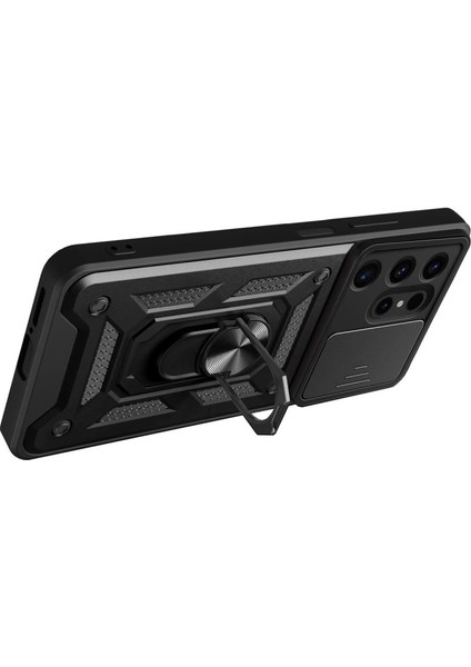 Samsung Galaxy S24 Ultra Kılıf Pars Lens Yüzüklü Silikon - Yeşil modelleri