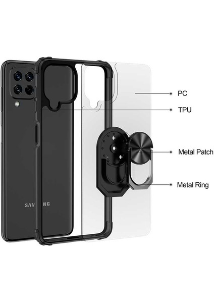 Galaxy M22 Kılıf Snel Mola Kapak-Siyah modelleri